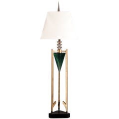 A Large Single Memphis Style Lamp with Goldleaf