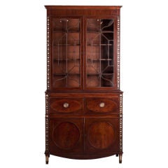 A Superb Adams Style Bureau Bookcase Sectretaire in Mahogany