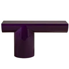 A Lacquered Cantilevered Console Table 1980s