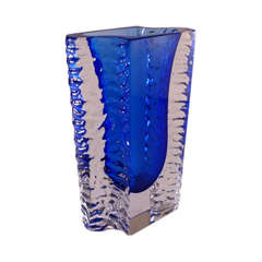 A Mandruzzato Designed Murano Sommerso Glass Vase