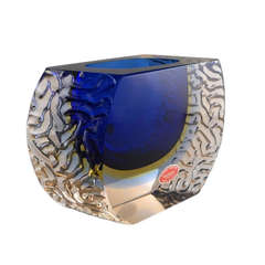 A Mandruzzato Designed Murano Sommerso Glass Vase