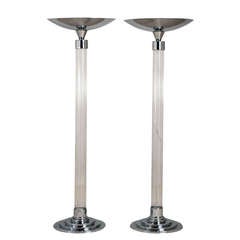 A Pair of Deco Style Uplighter Floor Lamps