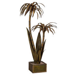 A Large Brass Palm Tree attributed to Maison Jansen 1970s