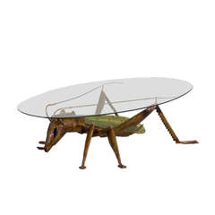 A Jacques Duval-Brasseur Style Coffee Table 1970s