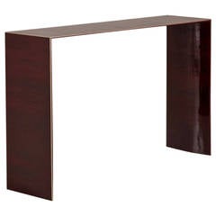 Burgundy Red, Skinny Lacquered Console Table by Talisman