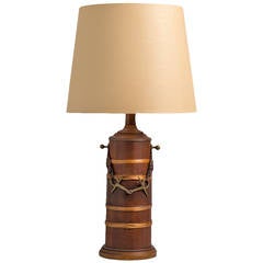 Single Wooden Paul Hansen Designed Table Lamp, 1950s 5