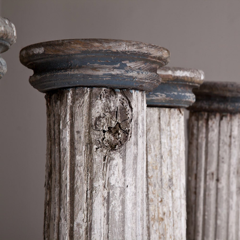 Set of Four 19th Century Hardwood Fluted Columns In Good Condition For Sale In London, GB