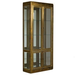 A Single Brass and Glass Mastercraft Cabinet A Single Brass and Glass Mastercraft Cabinet
