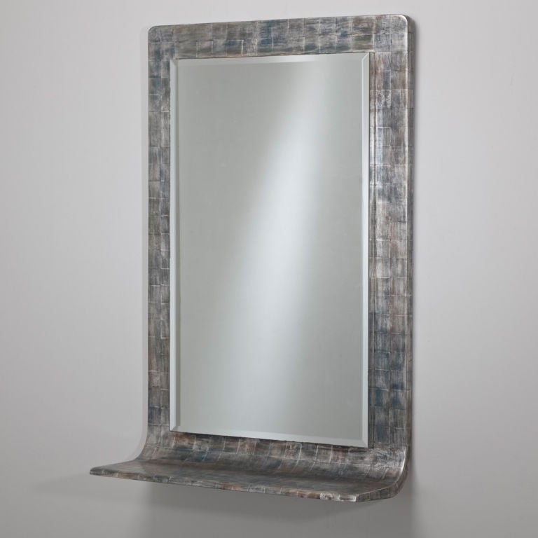 A Maitland Smith designed  Silver Leafed Mirror