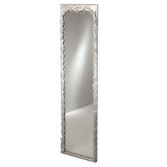 A Tall Pier Glass Silver Leaf Mirror