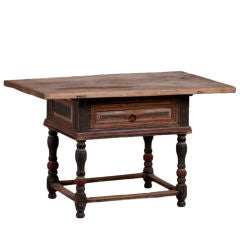 Antique A Painted Russian Side Table