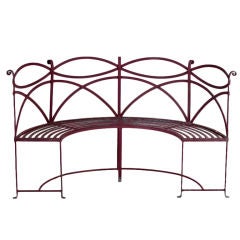 A Wrought Iron Semicircular Bench ca. 1930