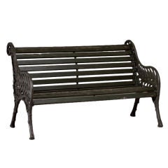 Used A Victorian Garden Bench with Cast Iron Ends in a Fern Pattern