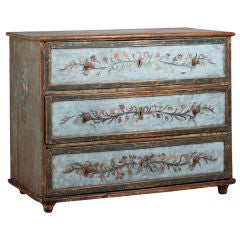 A Late 18th Century French Three Drawer Painted Commode ca.1790