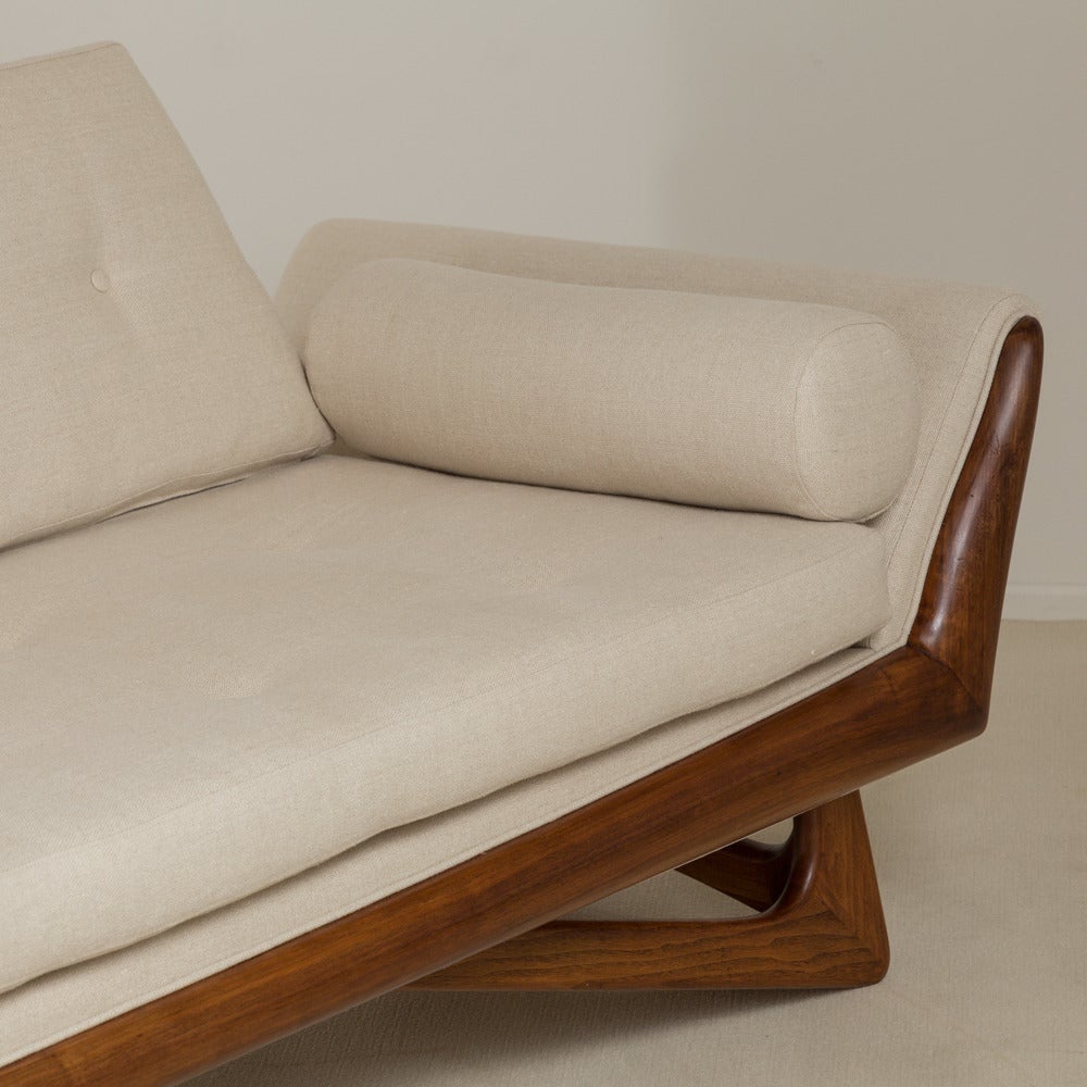 Mid-20th Century Adrian Pearsall Designed Walnut Framed Sofa, USA, 1960s