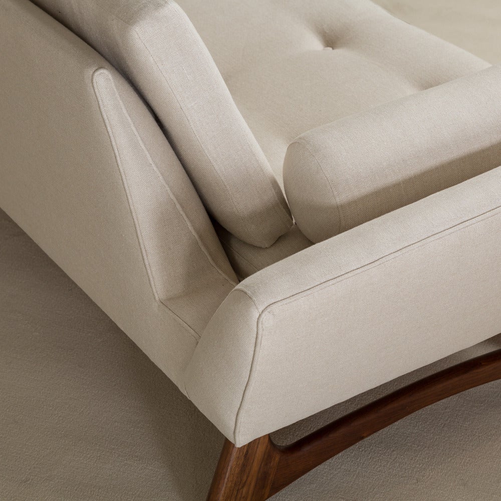 Adrian Pearsall Designed Walnut Framed Sofa, USA, 1960s 1