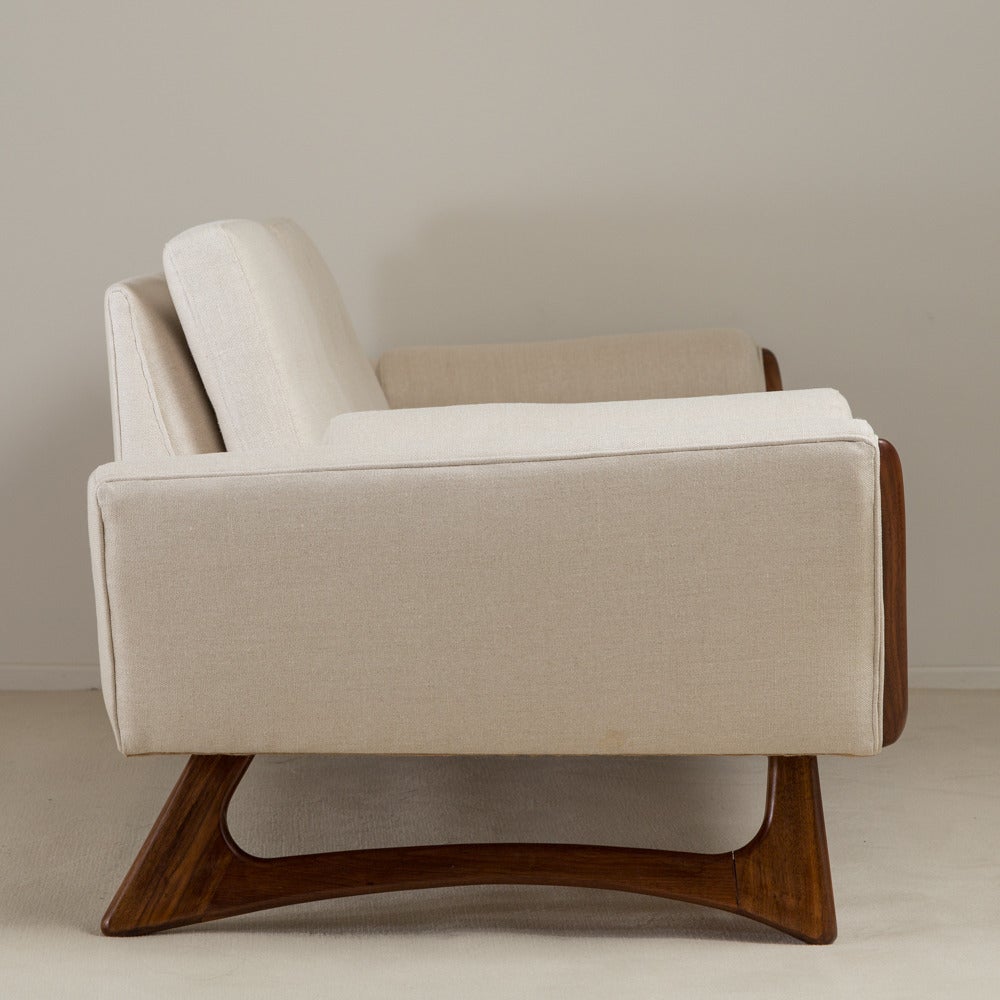 American Adrian Pearsall Designed Walnut Framed Sofa, USA, 1960s