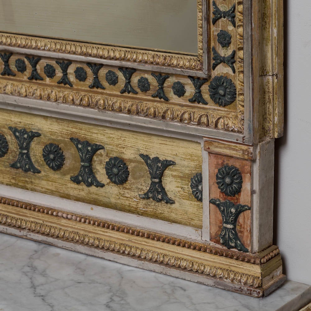 Swedish Empire Console Table and Mirror with Original Mirror Plate