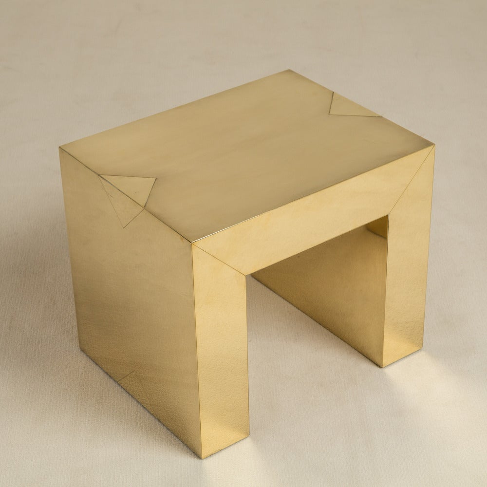 bespoke brass sidetable