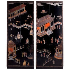 A Large Pair of Chinese Style 1980s Maitland Smith Cabinets