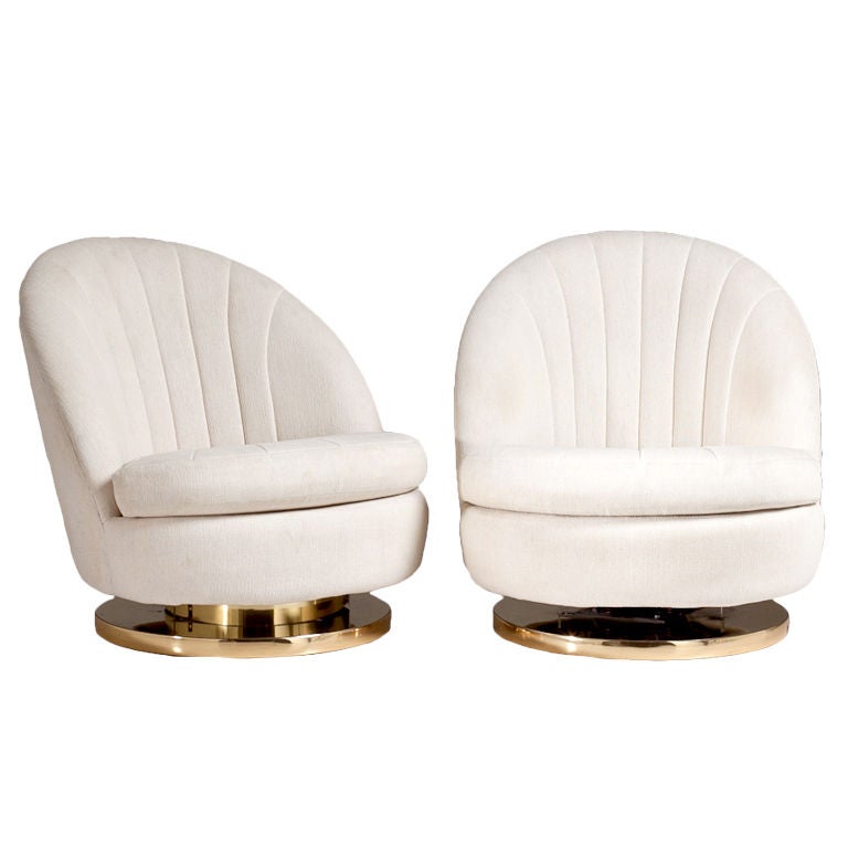 A Pair of Milo Baughman Swivel Chairs for Thayer Coggin