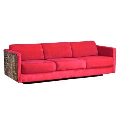 A Large Paul Evans Style Brutalist Sofa A Large Paul Evans Style Brutalist Sofa