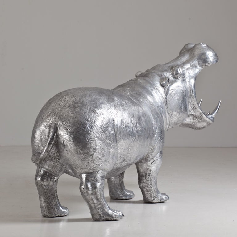 A Cast Aluminium Sculpture of a Hippopotamus By Christian Maas In Excellent Condition In London, GB