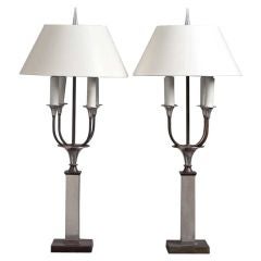 Vintage A Pair of Four Armed Candelabra Lamps