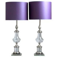 A Tall Pair of Stiffel Designed Neoclassical Style Lamps