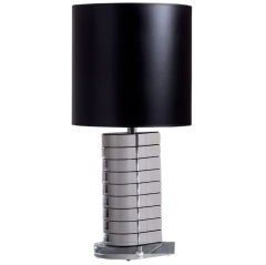 A Late 1970s Single Teardrop Shaped Lucite Table Lamp