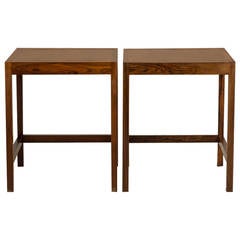 Tall Pair of Arne Vodder Danish Rosewood Side Tables, 1950s