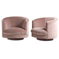 A Pair of 1960s Swivel Tub Chairs