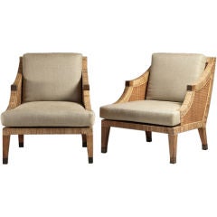 A Pair of Jean Michel Frank Style Chairs