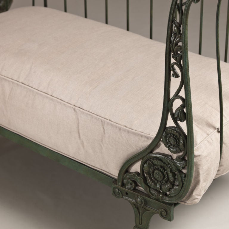 A Converted 19th Century French Cast Iron Dog Bed 2