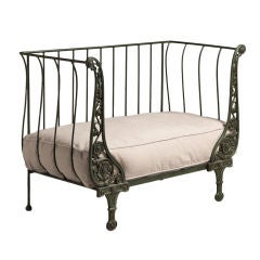 Antique A Converted 19th Century French Cast Iron Dog Bed