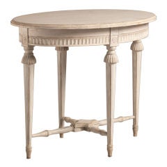 Antique A Swedish Painted Oval Table Circa 1900