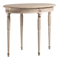 Antique A Swedish Painted Oval Table Circa 1900