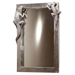 A Cast Aluminium Iguana Mirror by Christian Maas 2011