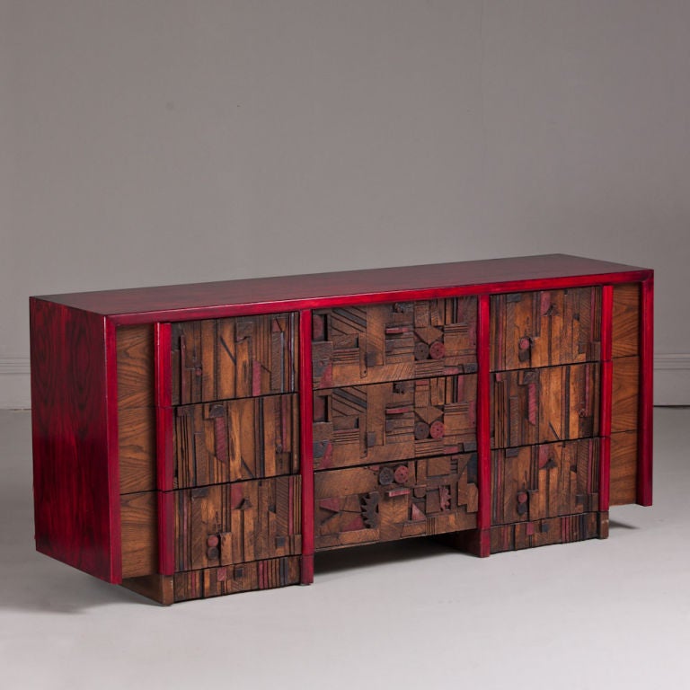A Nine Drawer Cabinet Designed by Lane, Altavista USA Stamped with Manufacturers Seal 1960s, Talisman Edition
