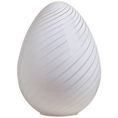 Large Egg Shaped Murano Glass Sculptural Lamp, 1960s