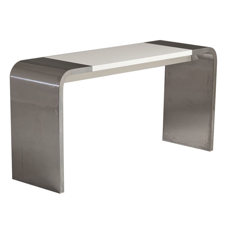 A Mica Waterfall Console Table by Milo Baughman circa 1970s For Sale