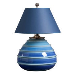 Single 1960s Italian Glazed Ceramic Table Lamp