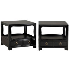 A Large Pair of 1950s Square Baker designed Side Tables