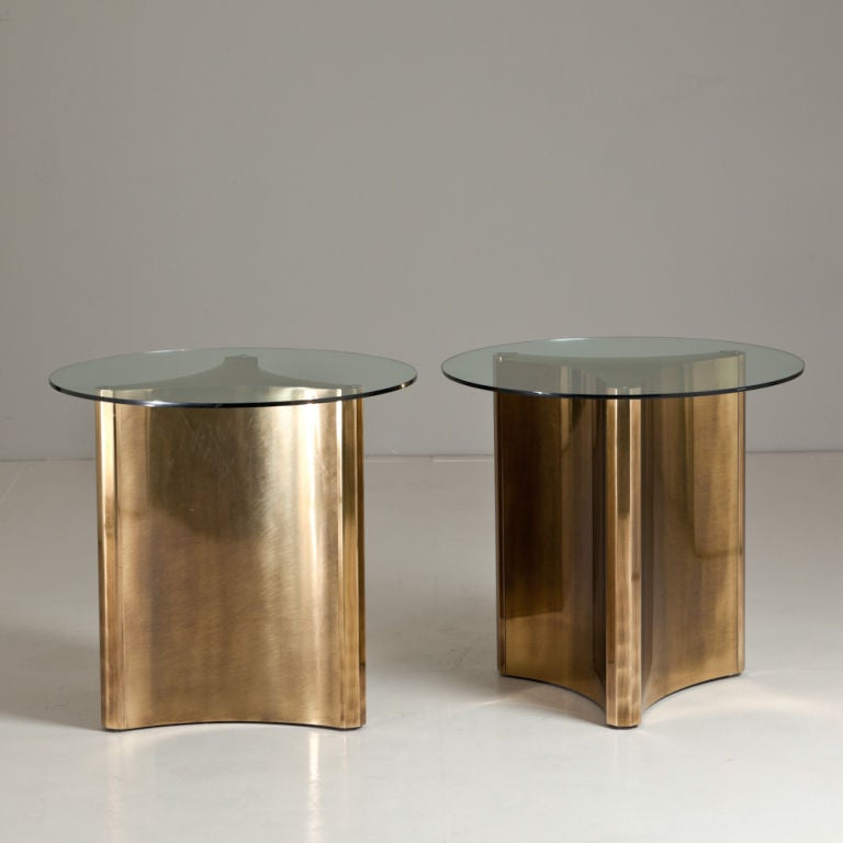 A 1970s Set of Twin Pedestal Bases designed by Mastercraft