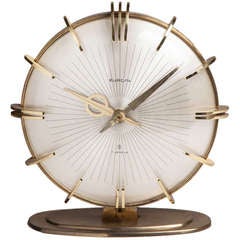 Pendule de cheminée de style Art déco par Europa Jewels, années 1960