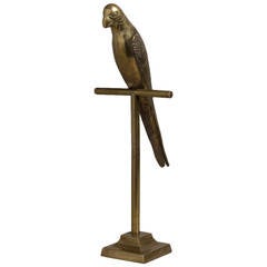 Bronze Parrot on a Perch, 1960s