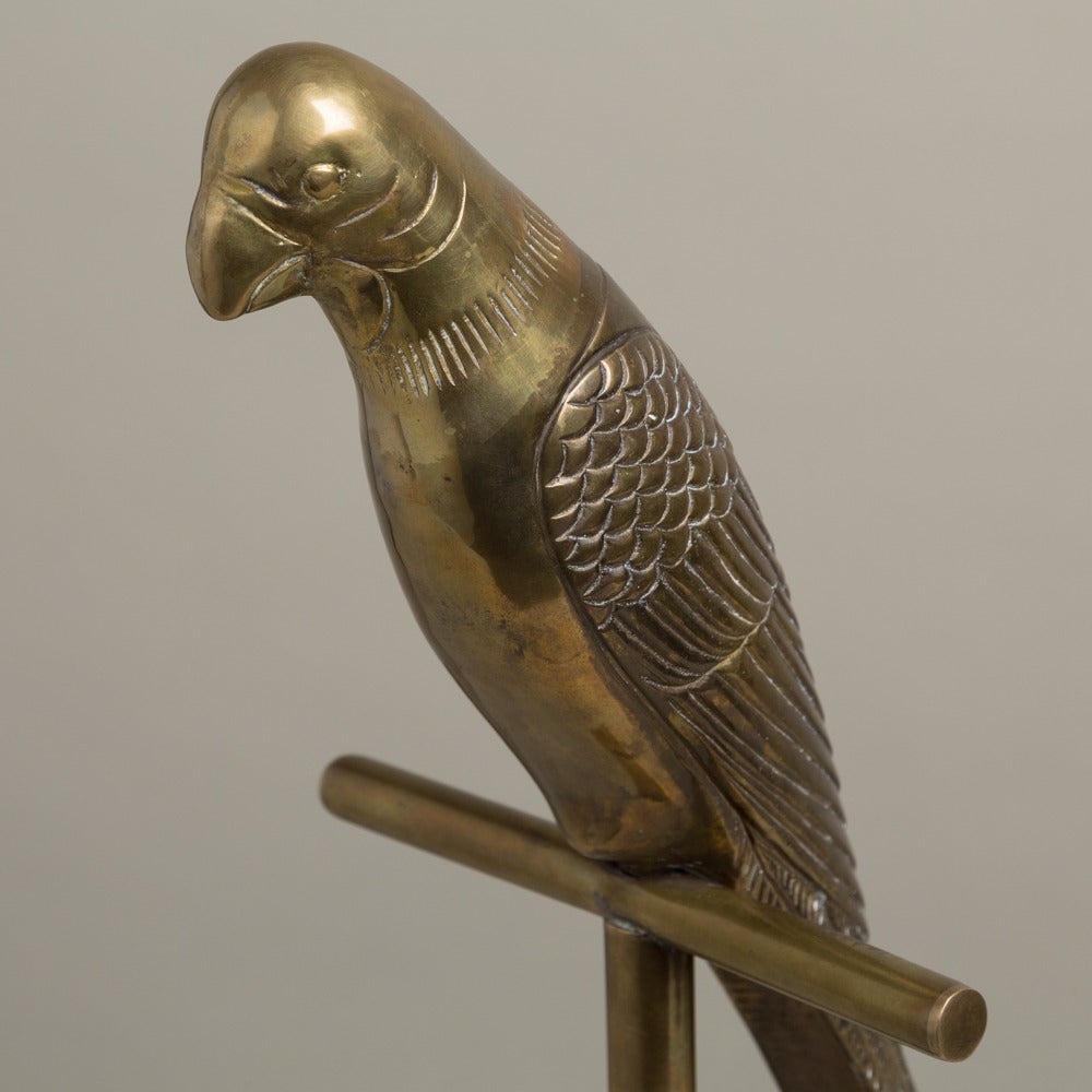 Bronze Parrot on a Perch, 1960s In Excellent Condition In London, GB
