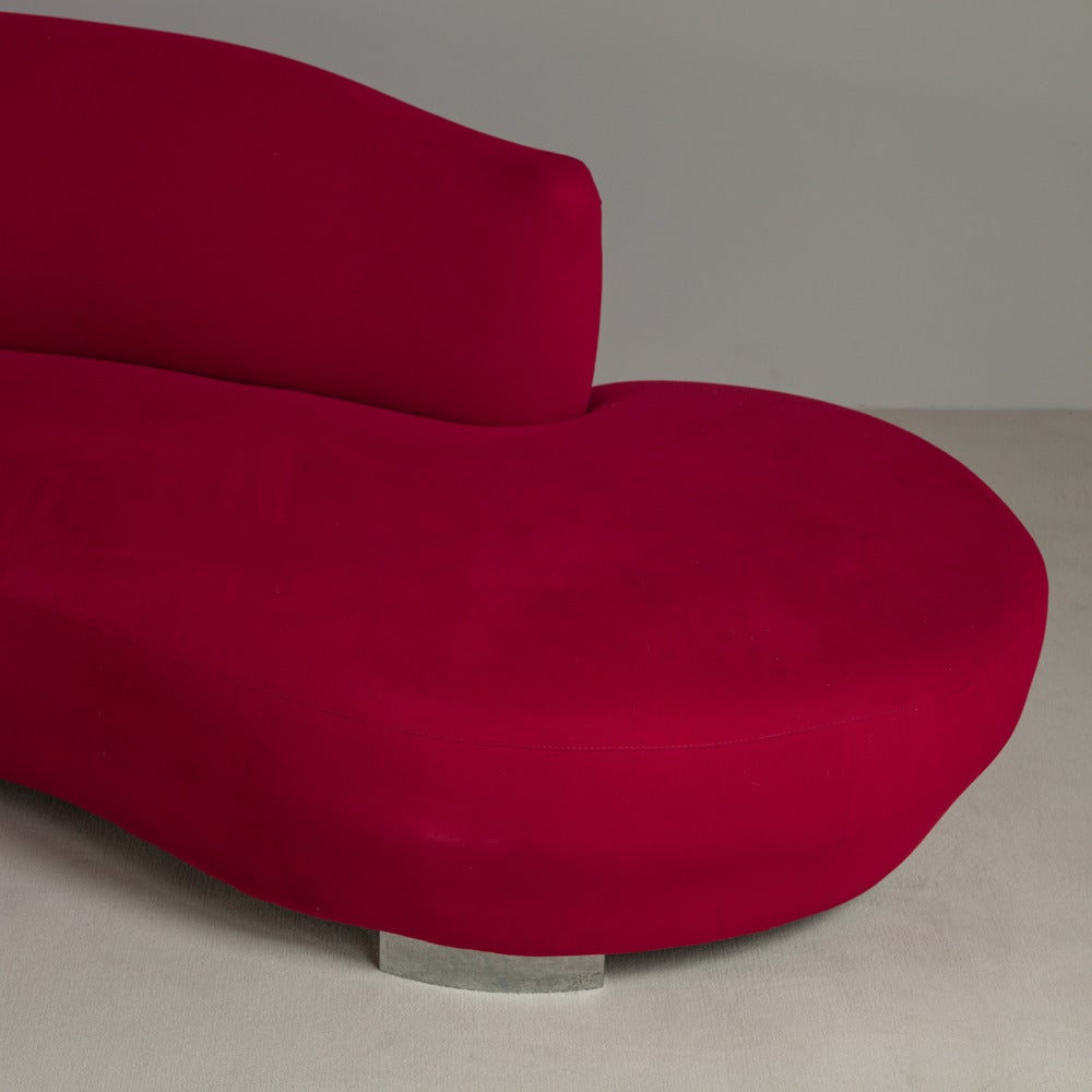 A Vladimir Kagan designed Serpentine Sofa 1980s, original upholstery in very good vintage condition