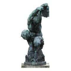 A Bronze Figure of a Satyr Signed H. Neal circa 1910