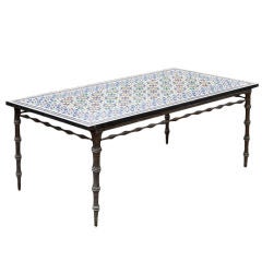 A Moroccan Oblong Mosaic Table Top A Moroccan Oblong Mosaic Table Top